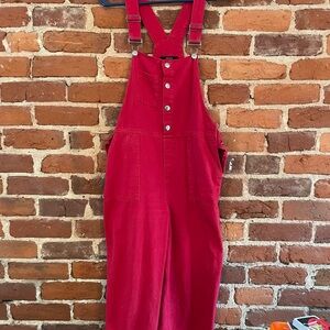 Red Forever 21 Overalls